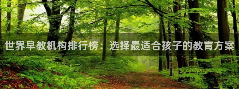 恒行5：世界早教机构排行榜：选择最适合孩子的教育方案