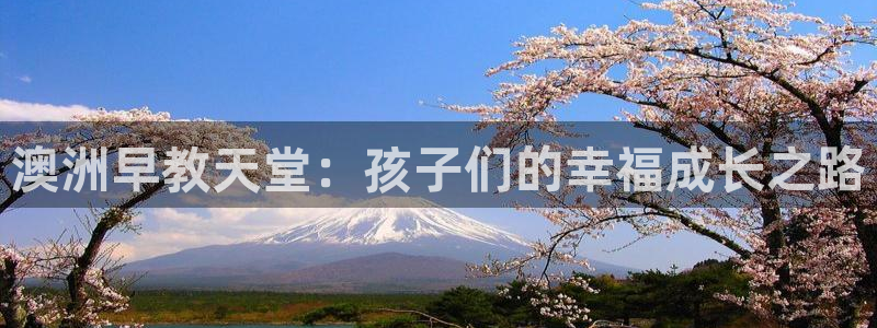 恒行娱乐掌74ooo5呀蚕：澳洲早教天堂：孩子们的幸福成长之路
