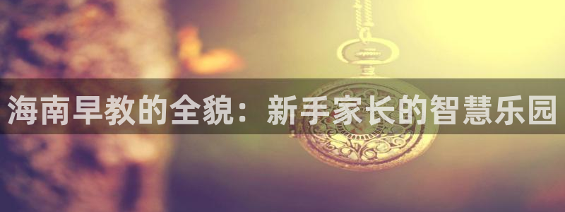 恒行2杨74OOO5：海南早教的全貌：新手家长的智慧乐园