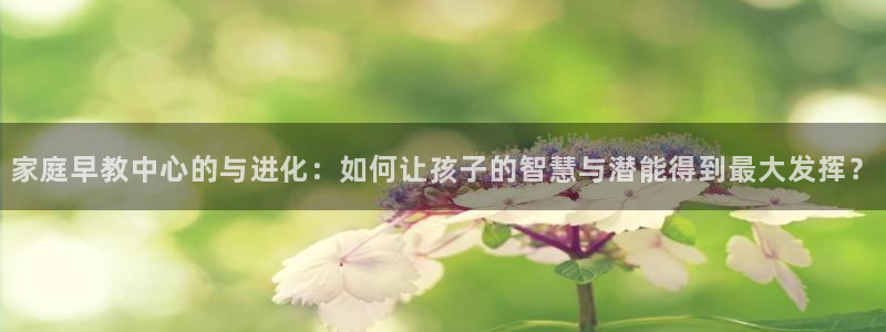 恒行2下74OOO5：家庭早教中心的与进化：如何让孩子的智慧与潜能得到最大发挥？