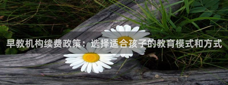 恒行娱乐景74ooo5诿抢：早教机构续费政策：选择适合孩子的教育模式和方式