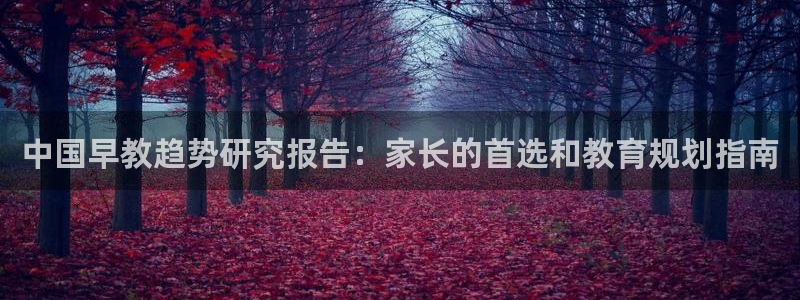 恒行娱乐掌74ooo5呀蚕:中国早教趋势研究报告:家长的首选和教育规划指南