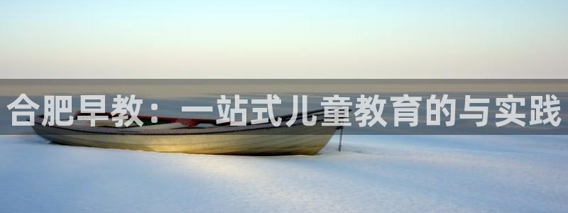 恒行娱乐度74ooo5聘霖：合肥早教：一站式儿童教育的与实践