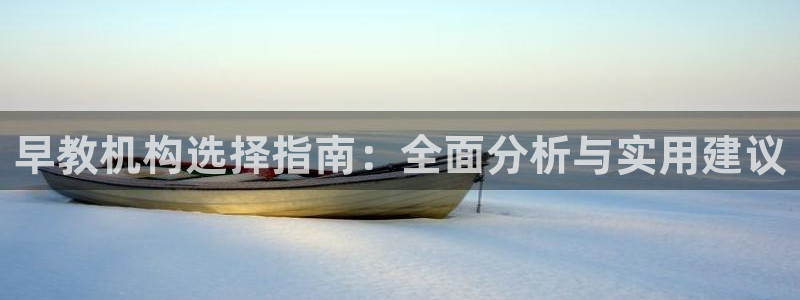 恒行娱乐冯74OOO5：早教机构选择指南：全面分析与实用建议