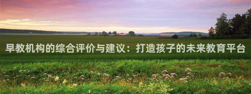 恒行5娱乐：早教机构的综合评价与建议：打造孩子的未来教育平台