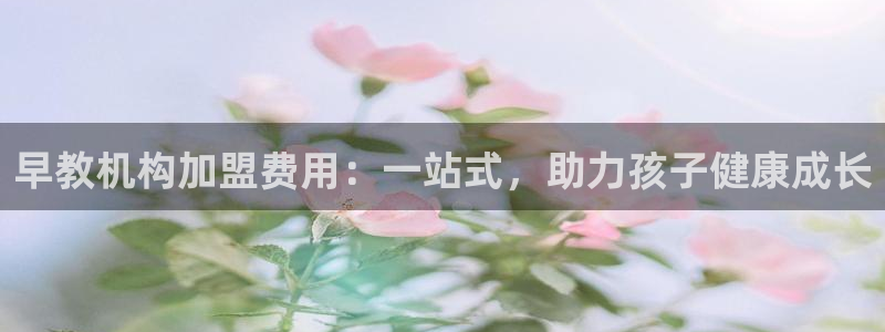 恒行3乃5O6917：早教机构加盟费用：一站式，助力孩子健康成长