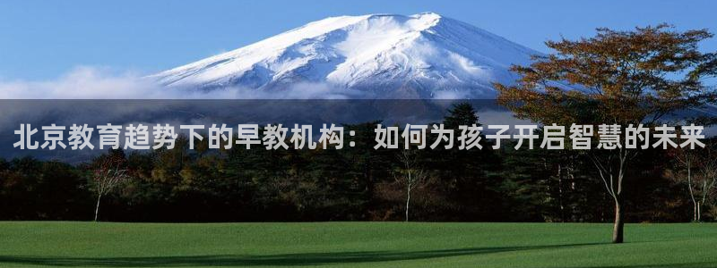 恒行3乃5O6917：北京教育趋势下的早教机构：如何为孩子开启智慧的未来