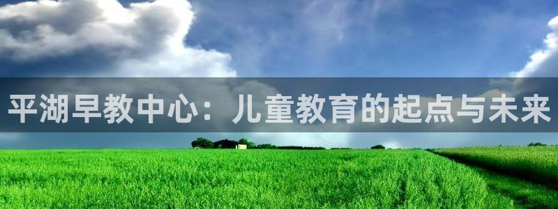 恒行娱乐冯74OOO5：平湖早教中心：儿童教育的起点与未来