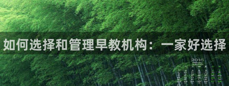 恒行娱乐登录5ll533主管一流：如何选择和管理早教机构：一家好选择