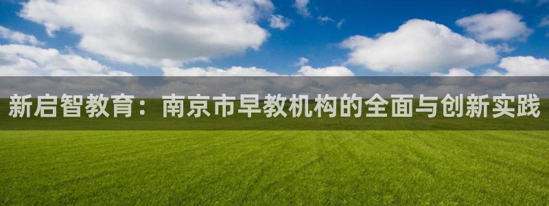 恒行娱乐5ll533主管正直：新启智教育：南京市早教机构的全面与创新实践