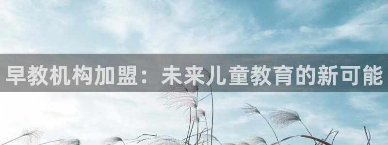 恒行娱乐度74ooo5聘霖:早教机构加盟:未来儿童教育的新可能
